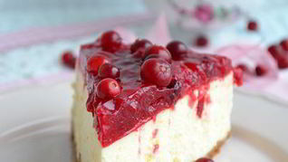 Чизкейк с клюквой