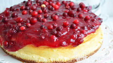 чизкейк с клюквой