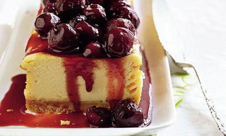 Рецепт чизкейк с консервированной вишней