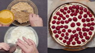 Чизкейк с малиной