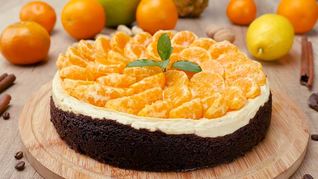 Чизкейк с пряными мандаринами