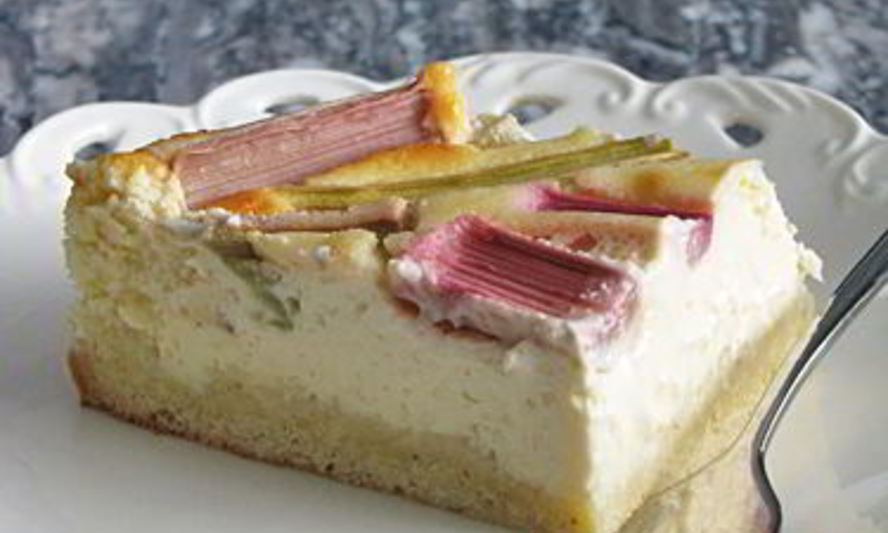 Рецепт чизкейк с ревенем