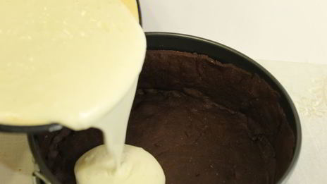 чизкейк с шоколадной основой