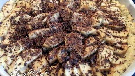 чизкейк с яблоками и темным шоколадом