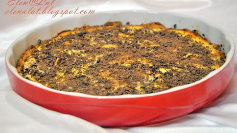 чизкейк с яблоками и темным шоколадом