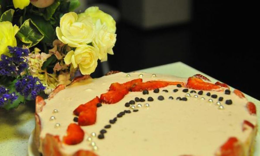 Рецепт клубничный чизкейк с маршмеллоу