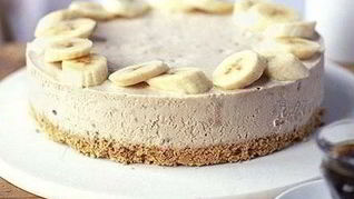 Легкий банановый чизкейк с творогом