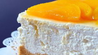 Персиковый чизкейк без выпечки