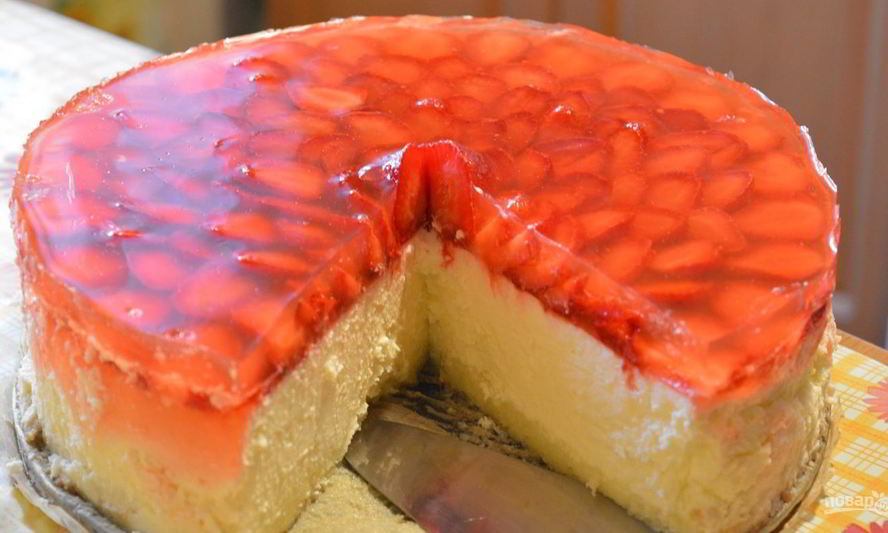 Рецепт творожный чизкейк с клубникой