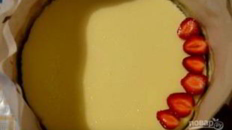 творожный чизкейк с клубникой