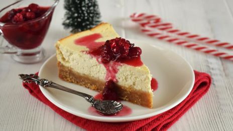 творожный чизкейк с клюквой