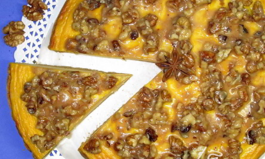 Рецепт тыквенный чизкейк с грецкими орехами и корицей