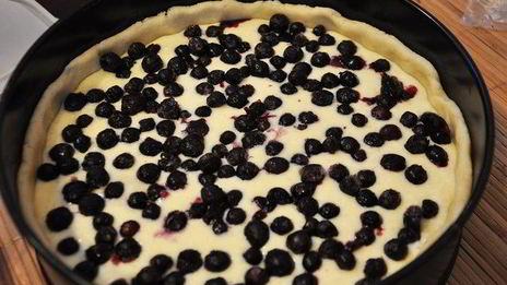 ванильный чизкейк с голубикой