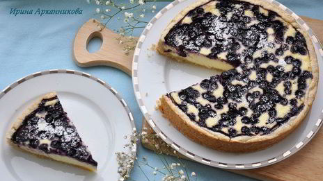 ванильный чизкейк с голубикой