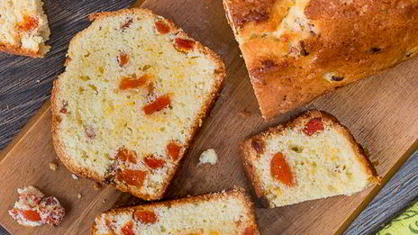 апельсиновый кекс с курагой