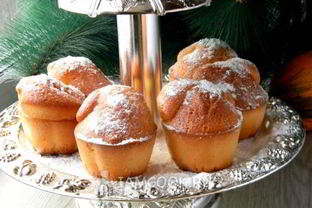 Апельсиновые кексы в силиконовых формочках