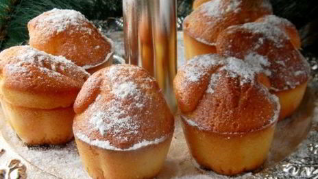 апельсиновые кексы в силиконовых формочках