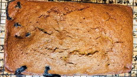 банановый кекс с голубикой на растительном масле