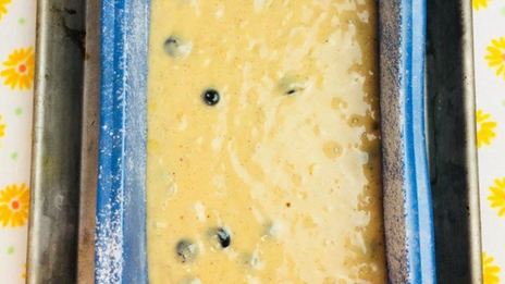 банановый кекс с голубикой на растительном масле