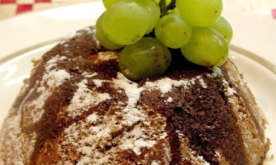 Рецепт бисквитный кекс с виноградом