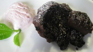 Фондан с черным шоколадом