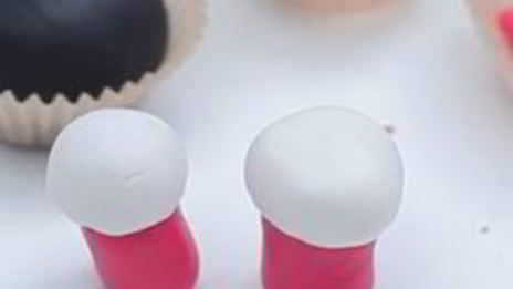 капкейки ноги санта клауса