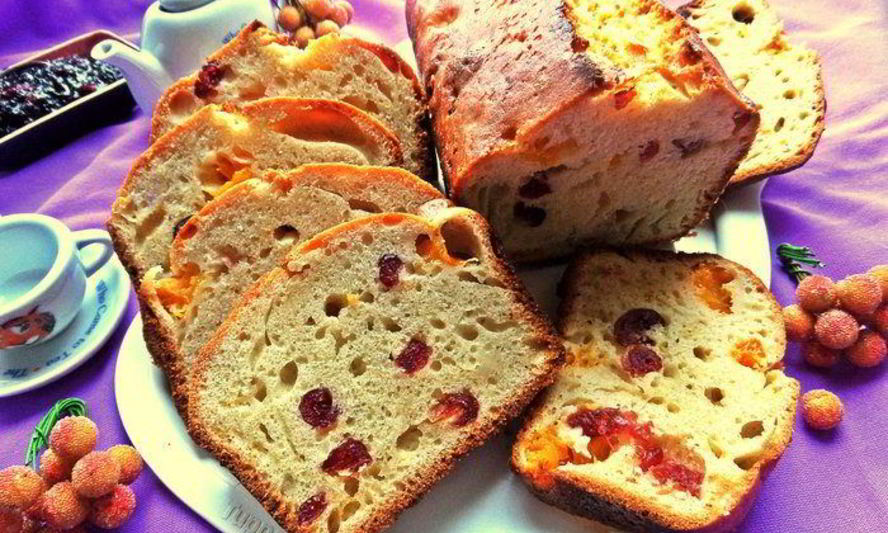 Рецепт кекс на сметане с мандаринами и клюквой