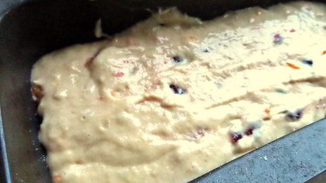 кекс на сметане с мандаринами и клюквой