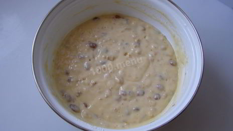 кекс ореховый на сметане и кефире