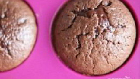 кекс с жидким шоколадом внутри