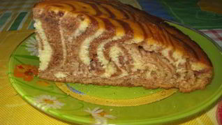 Кекс Зебра на сметане