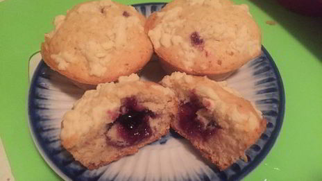 кексики с черничным джемом