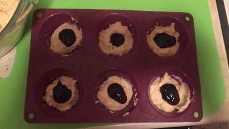 кексики с черничным джемом