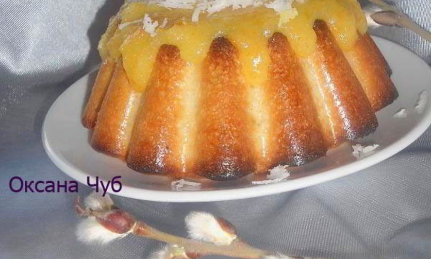 Рецепт кокосовый кексик в апельсиновой глазури