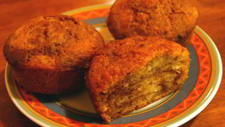 Мраморные банановые кексы