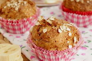 Постные банановые кексы с овсяными хлопьями