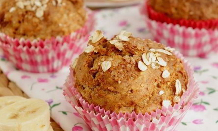 Рецепт постные банановые кексы с овсяными хлопьями