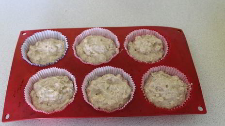 постные банановые кексы с овсяными хлопьями