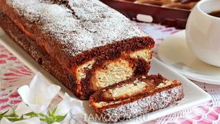 Шоколадно-творожный кекс