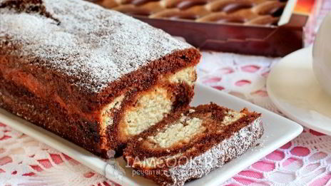 шоколадно-творожный кекс