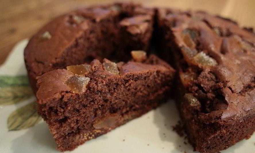 Рецепт шоколадный кекс с инжиром и имбирем