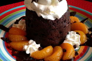 Шоколадный кекс в микроволновой печи