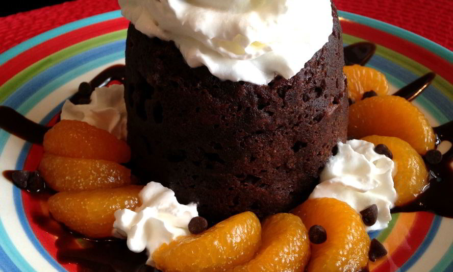 Рецепт шоколадный кекс в микроволновой печи