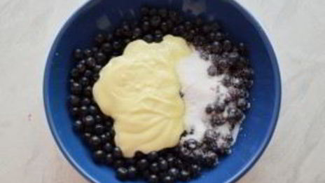 творожный кекс с черникой