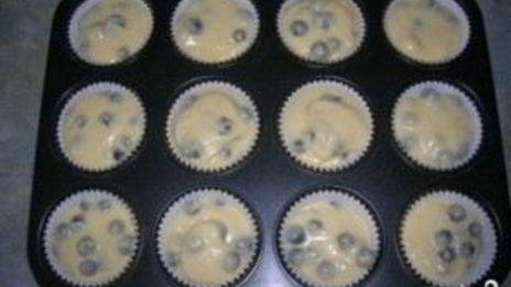 творожный кекс с черникой