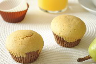 Творожный кекс с грушей