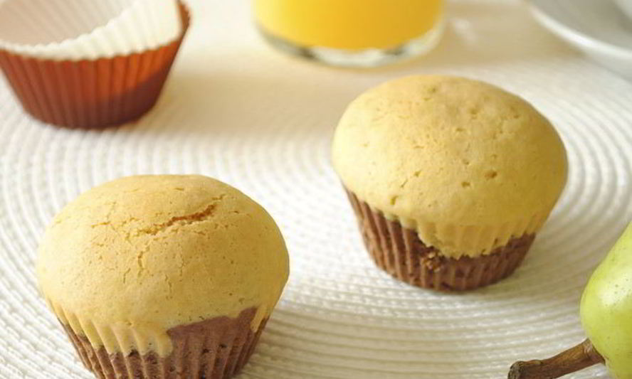 Рецепт творожный кекс с грушей