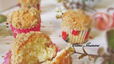 творожные капкейки с кедровым штрейзелем