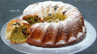 Зеленый творожный кекс