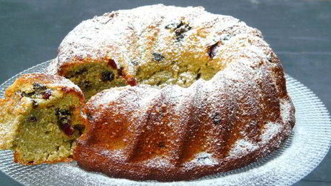 зеленый творожный кекс